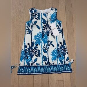 Lilly Pulitzer Blue and Navy Tropical Shift Dress